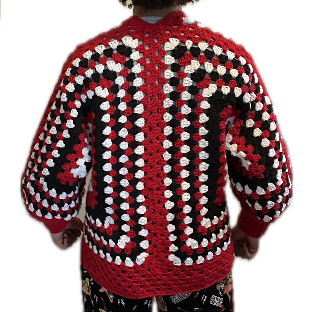 Host Pick Cardigan Crochet Hexagon Granny Unisex Oversized fit OS fits most - Picture 6 of 8